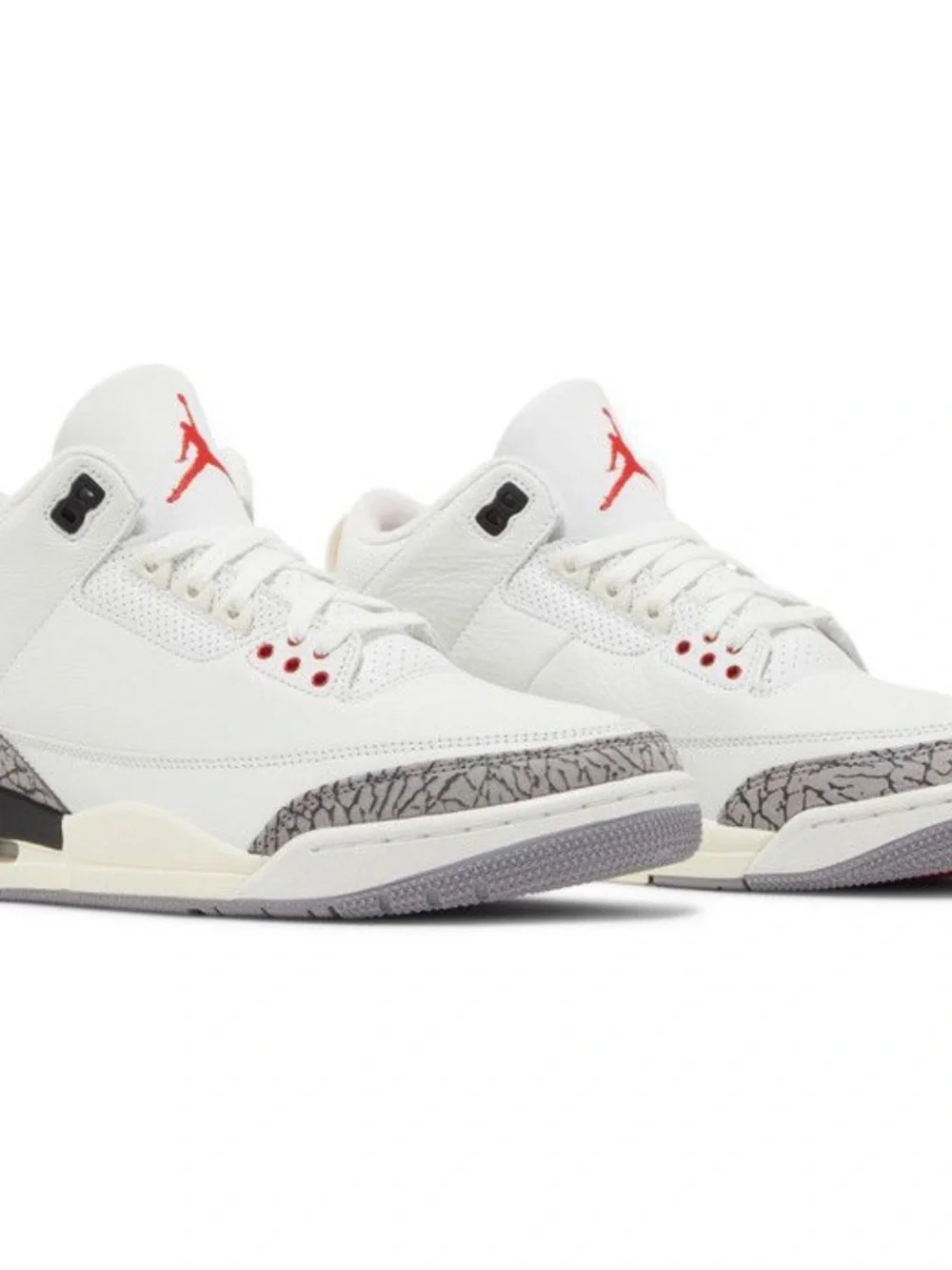 Jordan Men’s Sneakers in White with Red and Gray Accents